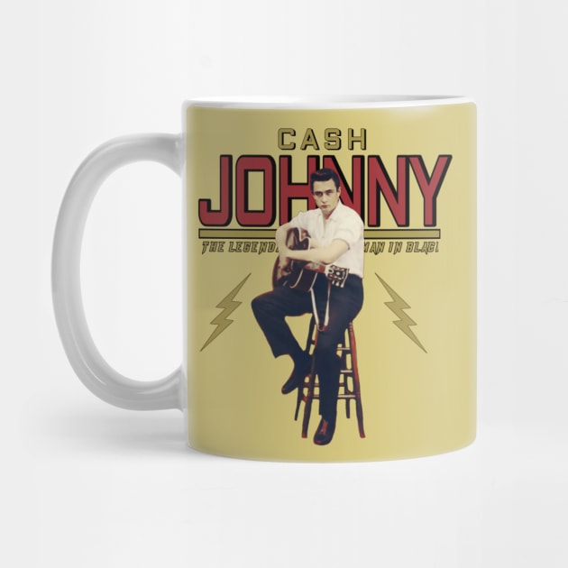 Retro Johnny Cash - The Legendary Music Country man in black by RIDER_WARRIOR